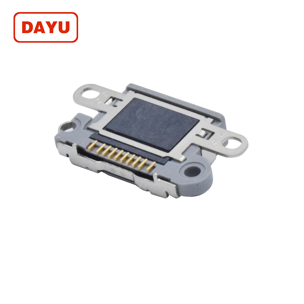 Tail Insertion Iphone Female Connector , 10 Pin SMT Iphone 6 Connector