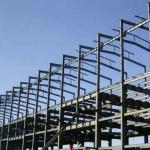 Q345B Material Garage Steel Frame , Industrial Garage With Colored Steel