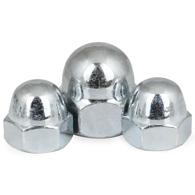 Direct Supply DIN1587 Hex Domed Cap Nuts in Nickel Galvanized White Blue Zinc Plated