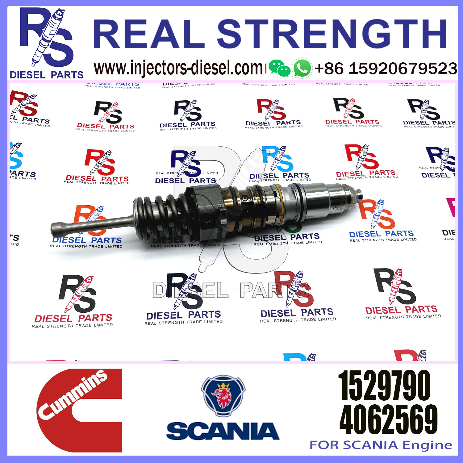 Common rail injector fuel injecto 1521977 1511696 1481827 1529790 for QSKX15 Excavator QSX15 ISX15 X15