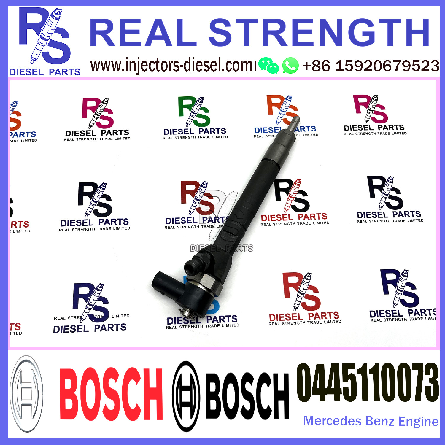 Diesel Fuel Common Rail Injector 0445110071 0445110072 0445110073 For Mercedes-Benz 2.2CDi/2.7CDi Engine