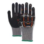 13 Gauge Heavy Duty Gardening Gloves Sandy Nitrile Coated TPR 4X43CP Impact