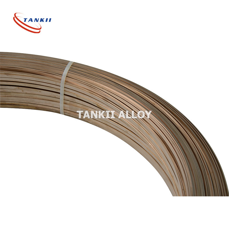 10mm*1mm Copper Based Alloy Manganin 6J13 Soft Bare Wire Coil / Flat Ribbon