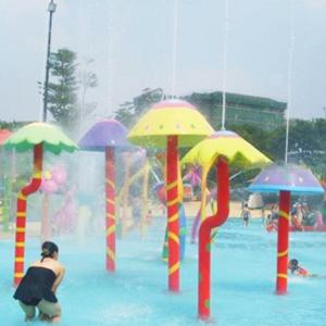 Wholesale Colored Mushroom Fiberglass Water Park Spray Games from china suppliers