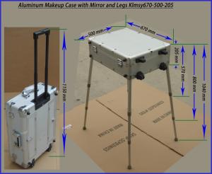 Wholesale Aluminum Makeup Case with Mirror and Legs KLMSY670-500-205 from china suppliers