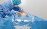 Medical Sterile Craniotomy Drape Surgical With Aperture 1pc / Pouch