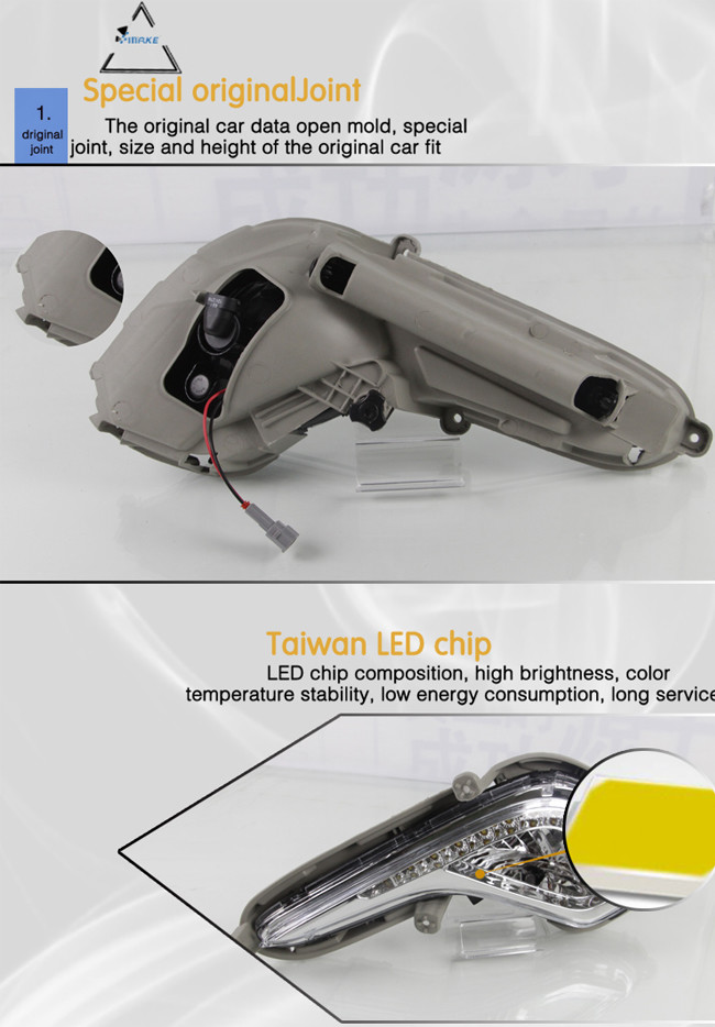 Hyundai Accent Headlights Solaris Verna Fogs Daytime Running High Brightness