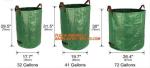 Outdoor Large Capacity Garden Gallon Waterproof Green Lawn PE Woven Waste Bags,