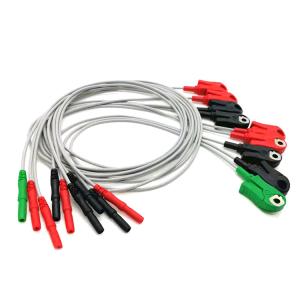 Wholesale D Type ECG Electrode Leadwire 0.6m 9 Lead Grabber TPU EKG from china suppliers