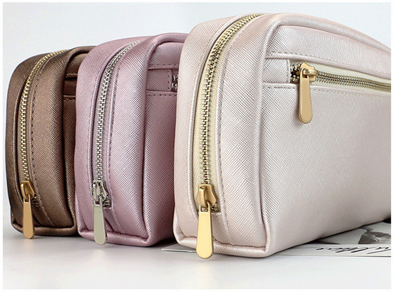 Factory Wholesale Waterproof PU Makeup Organizer Bag Compartments