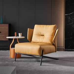 Wholesale Coffee Shop Brown Leather Leisure Chairs With Black Legs from china suppliers