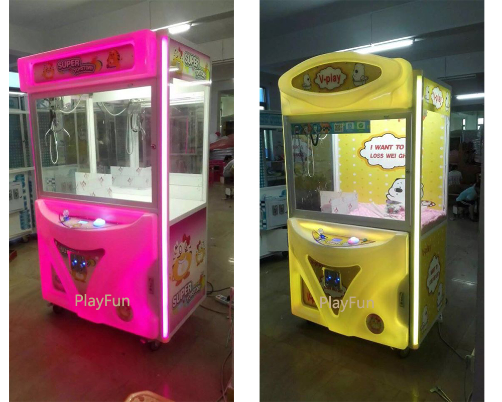Playfun Factory Direct Sale Crazy Toys 3 Prize Crane Claw Coin Operated Game Machine Bonus Game Console