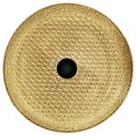 24K Gold Crystal Glass Wash Basin Electroplated Coating Easy Clean