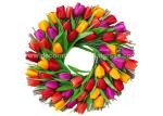18 Inch PVC Plastic Faux Tulip Wreath For Front Door Wall Decoration​