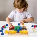 Creative Wooden Block Puzzle Montessori Teaching Children'S Early Educational