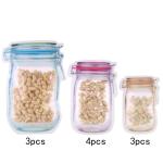 Factory Price Mason Jar Shape Storage Bags Snacks Candy Fresh Zipper Seal Food