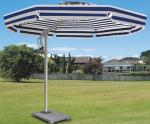 Side Pole Striped Double Sided Patio Umbrella Beach Parasol Shopping Street