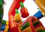 EN14960 Beach Design Inflatable Jumping Bouncer With Mesh And Slide