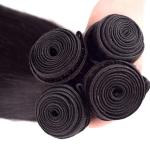 Double Machine Weft Virgin Human Hair Bundles Long Straight Hair Extensions For
