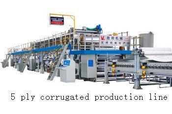 High Speed Corrugated Cardboard Production Line With 1 Year Warranty