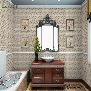 Wholesale Paper Back Vinyl Wallpapers Waterproof Self-adhesive Wallpaper Mosaic Tile/Ceramic Wallpaper from china suppliers