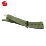 Olive Green Sri Lanka Tender 1958 Army Cotton Belt Military Belt with Brass