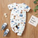 New Long Baby Creeper One Piece Baby Snap Baby Cotton With Printing Newborn Boys