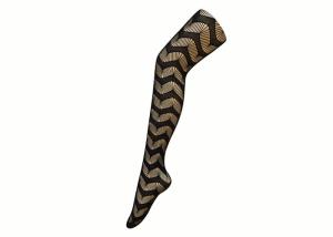 Wholesale Flower Vertical Stripe Patterned Fishnet Tights Pantyhose Breathable from china suppliers