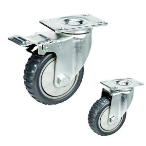 China 80KG Loading 125mm Medium Duty Casters With Dust Cover on sale