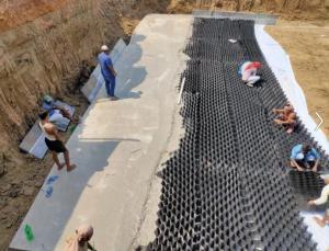 Wholesale HDPE Plastic Perforated Geocell For Road Construction Grid Paver Geowebs from china suppliers