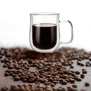 Wholesale Amazon top seller High quality Borsilicate double wall Heat Resistant Hot Coffee Glss Double Wall Glass Cup from china suppliers