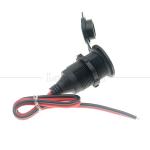 Waterproof 12V 24V 16AWG DC Car Cigarette Lighter Female Socket Plug Power
