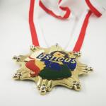 3D Carnival Commemorative Medal Diecasted Gold Soft Enamel Colors With Epoxy