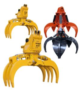 Wholesale Factory Direct Sale Excavator Four Finger Grapple, Excavator Attchment for 10ton 15ton 20ton Excavator from china suppliers