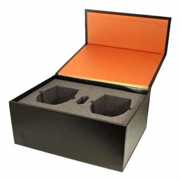 electronic clock packaging hinged gift box two watches book shape gift box with