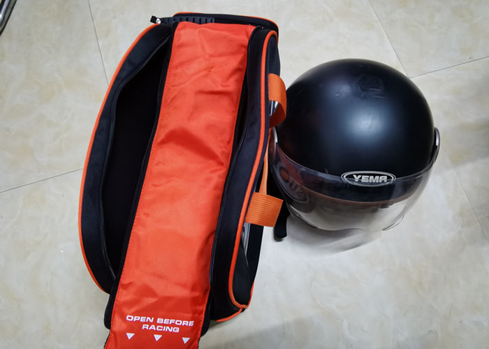 Orange Lightweight Motorcycle Helmet Backpack , Motorbike Helmet Carry Bag