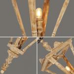 Mini natural wood chandelier for Kitchen Dining room Lighting (WH-CI-16)