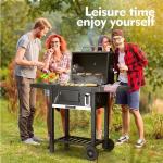Large Smokeless BBQ Roaster Oven Portable Woodfired Camping Rotisserie Charcoal