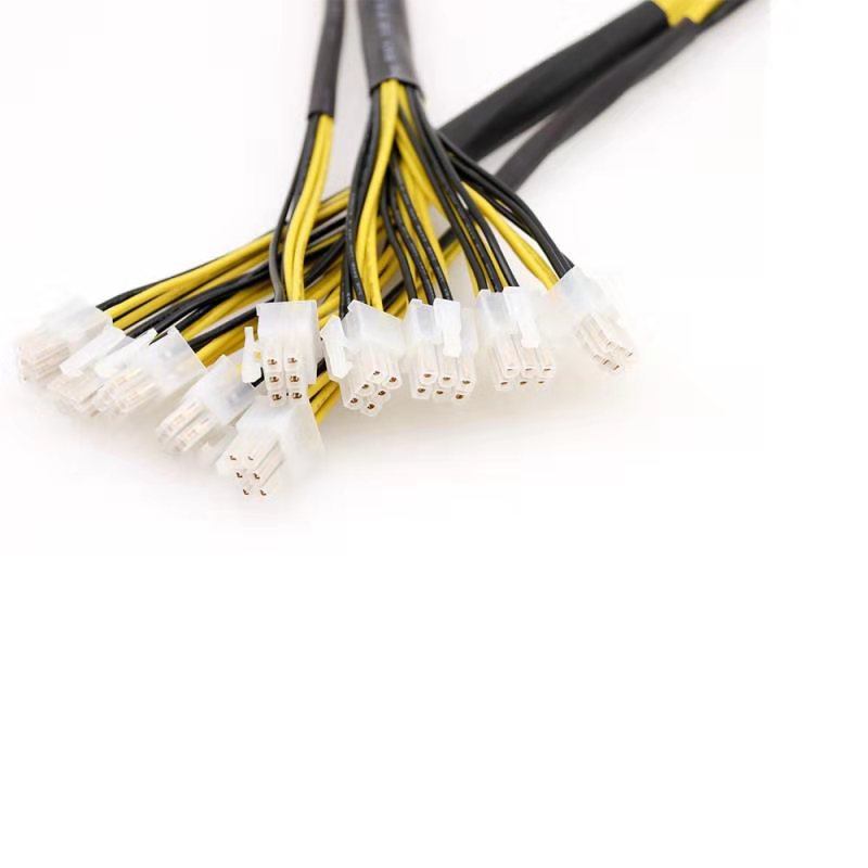 High quality Power Supply extension cable 5 pcs 6Pin Connectors 18AWG