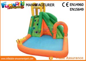 Wholesale 0.55mm PVC Tarpaulin Outdoor Inflatable Water Slides With Swimming Pool from china suppliers