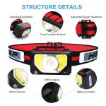 White Red LED Head Mounted Work Light 1000 Lumen Head Lamp For Fishing