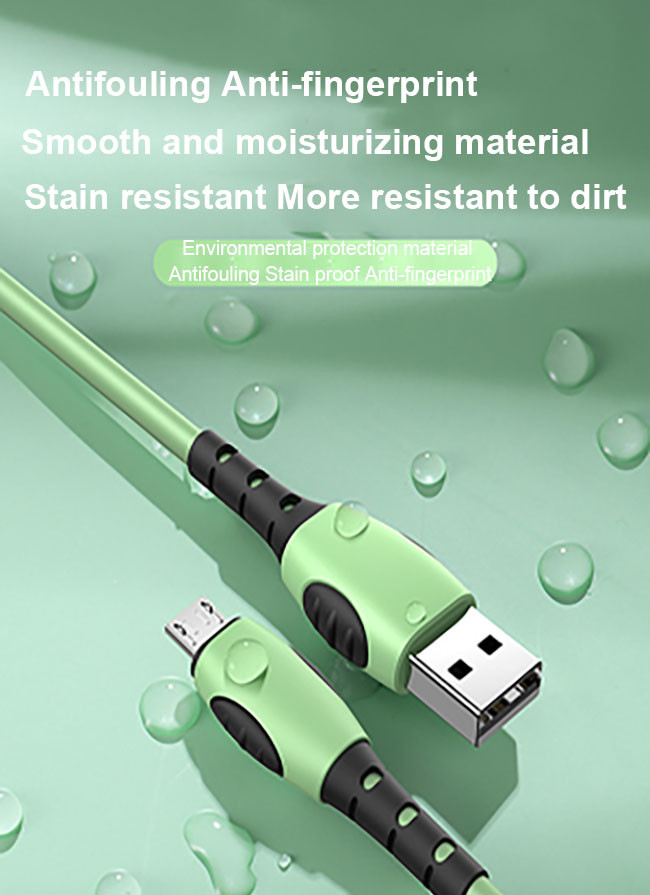 USB 2.0 Charging Cable Liquid Silicone Flash Charge 1.2M 5A