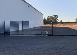 Wholesale 2100mm High Steel Tubular Fencing 2400mm Wide 2 Rails Security Hercules from china suppliers
