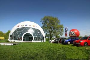 Wholesale Waterproof PVC fabric 20m diameter geodesic dome tent / dome shelter systems from china suppliers