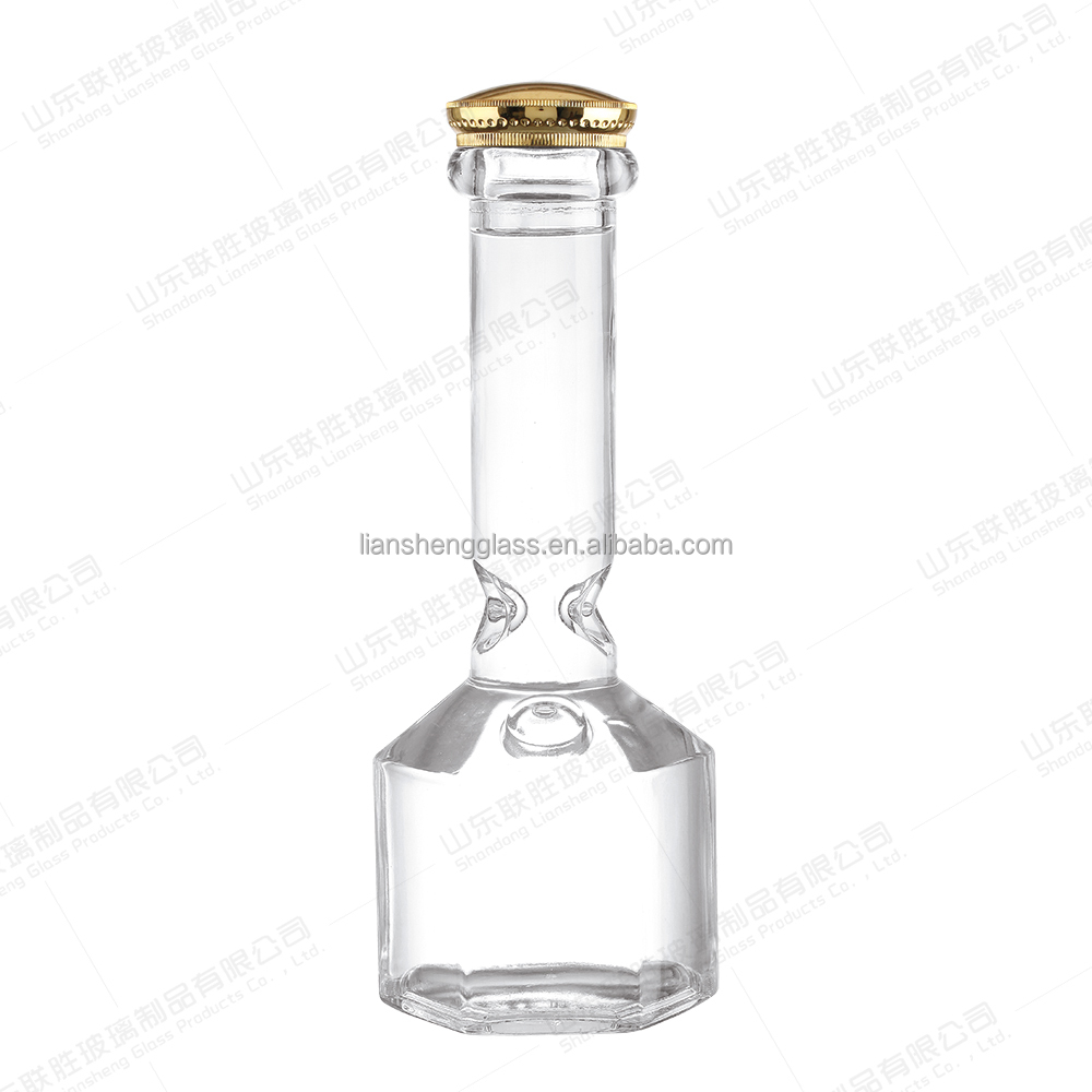 250ml 500ml 700ml 750ml Custom Square Empty Liquor Glass Bottles