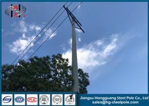 Wholesale Transmission Tubular Steel Electrical Power Pole Overlap / Flange Connection from china suppliers