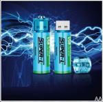 Full high capacity USB rechargeable 1.5V 1000mAh li ion battery No. 5 AA battery