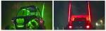 6-inch RGB Driving Light ATV Whips And Flags , Antenna Fiber Optic Whip Light