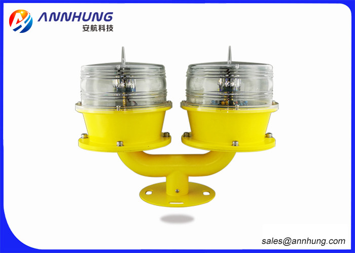 32.5cd Low Intensity Solar Powered Flashing Red Light , High Building Safety Lights