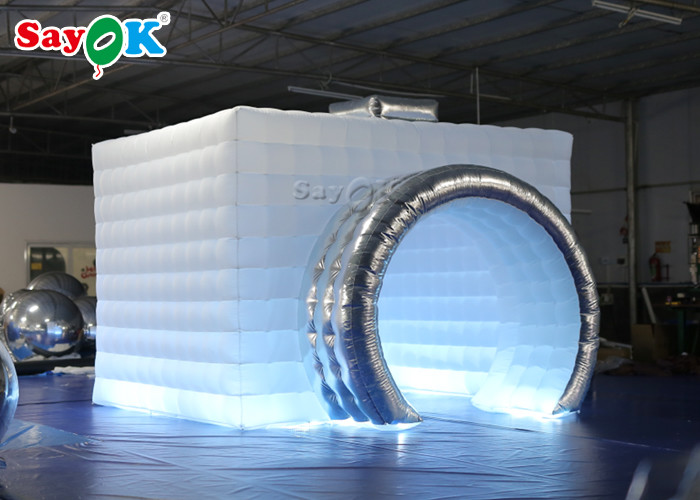 Inflatable Party Tent Oxford Cloth Inflatable Photo Booth / Camera Shaped Inflatable Cube Tent For Wedding